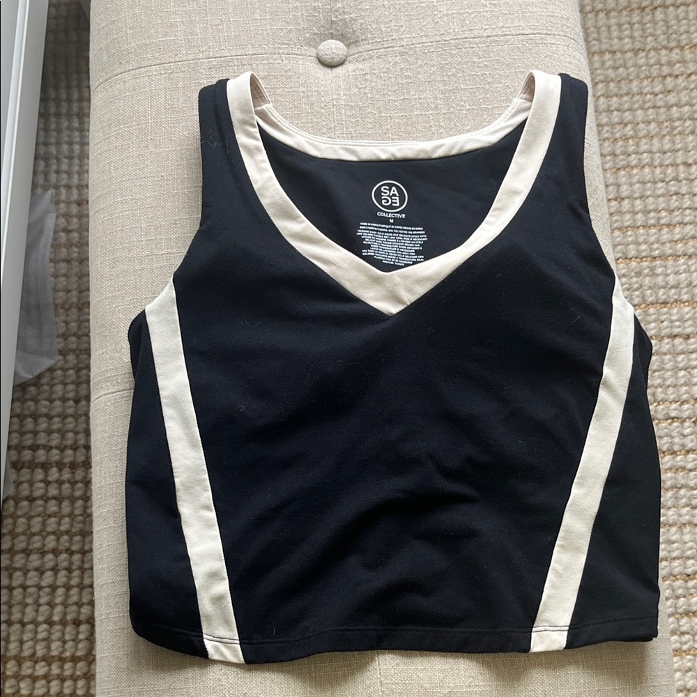 SAS Black and Cream Tank Top